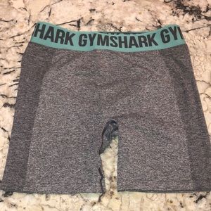Gymshark Flex Shorts - Charcoal Marl/Light Green